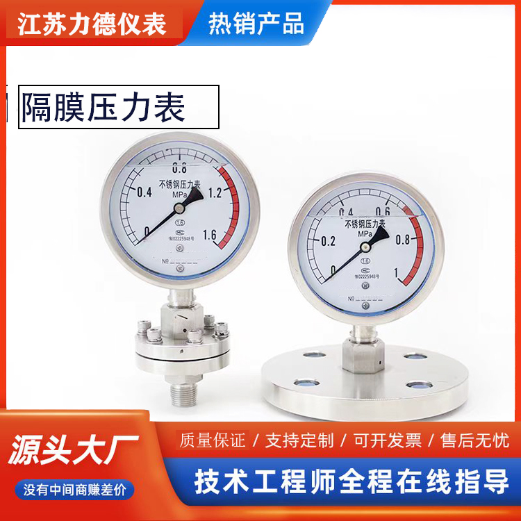 YML隔膜压力表螺纹安装